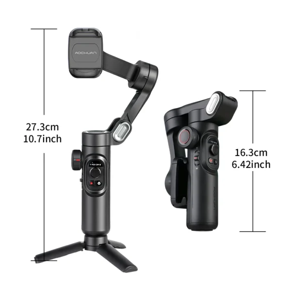 Handheld Gimbal Stabilizer for Smartphone with Fill Light for iPhone Android Face Tracking Tiktok Vlog - Image 6