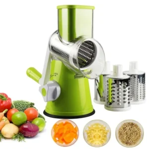 Vegetable Cutter & Slicer Manual Kitchen Cheese Chopper Machine With 3 Sharp Drums