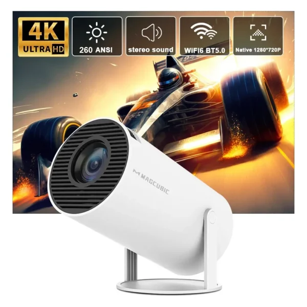 Home Cinema Outdoor Projetor Magcubic Projector HY300 Pro 4K Android 11 Dual Wifi6