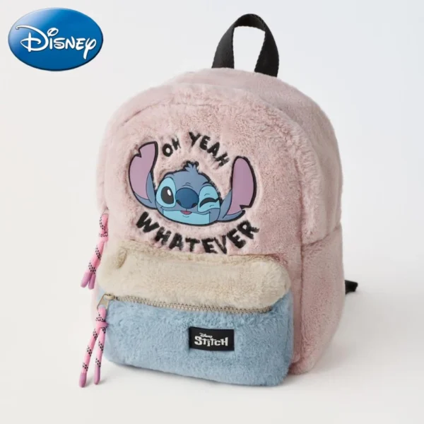 Disney Back to School New Cartoon Stitch Plush Children's School Bag Kindergarten Cute