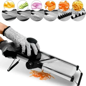 Adjustable Mandoline Slicer Stainless Steel Vegetable Slicer Chopper Cutter for Potato Tomato Onion Carrot