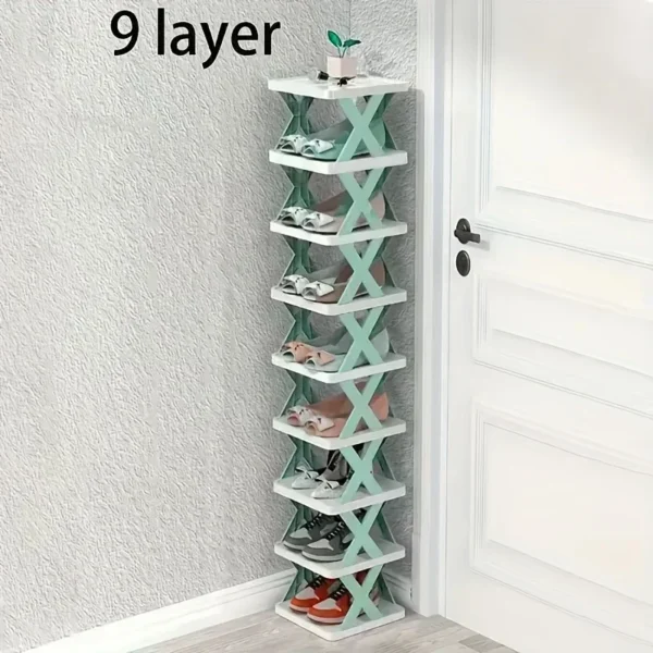 1pc multi-layer plastic foldable and detachable shoe rack saves family space and is suitable for corridor bedrooms.