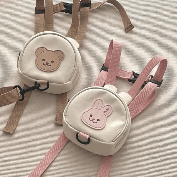 Canvas Baby Backpacks Kindergarten School Bag Bear Bunny Korean Anti-lost Kids Bags for Girls Boys Children Backpacks for Travel