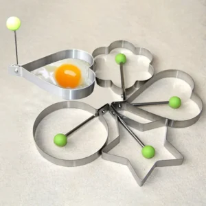 1/5pcs Stainless Steel Omelette Maker Heart Shaped Fried Egg Maker Breakfast Baking Model Mould Cooking Tools