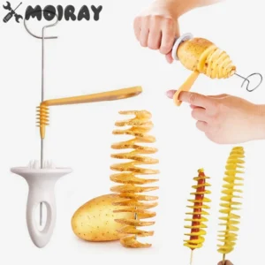 Spiral Potato Cutter Twisted Slice Potato Tower Whirlwind Potato Cut Diy Creative Fruit And Vegetable Spiral Slicer For Kitchen